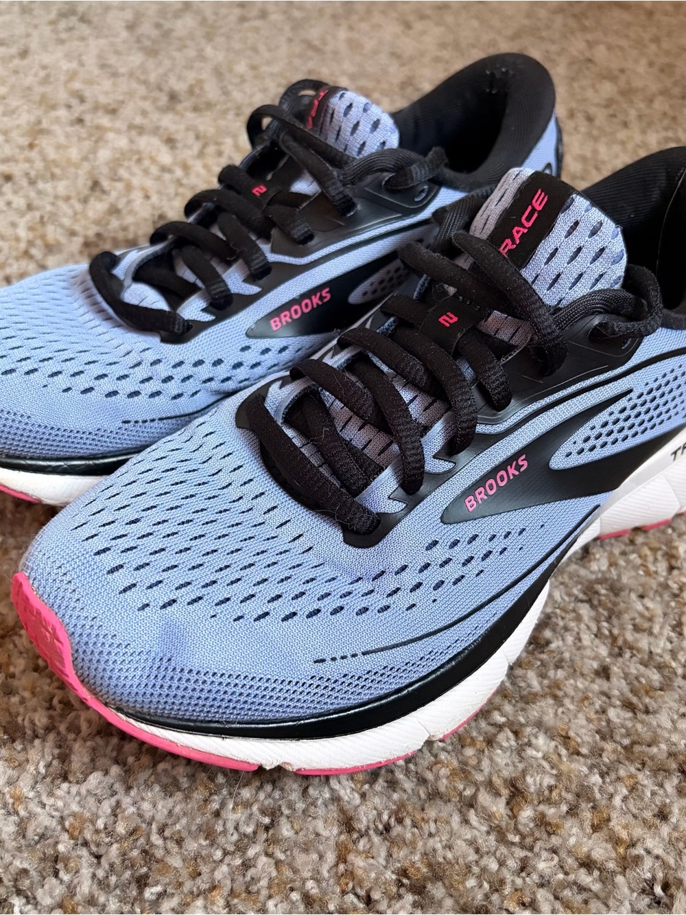 Brooks Women’s Running Shoes — Light Blue with Pink Accents
